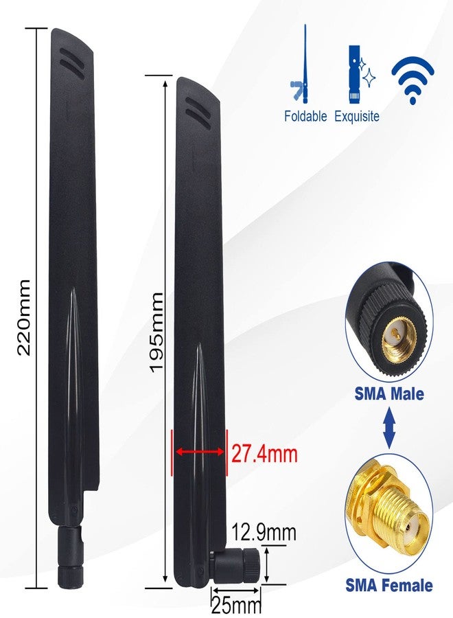 onelinkmore 12dBi 433MHz Antenna High Gain Radio Antenna SMA Male Connector Omni-Directional Antenna Wireless Antenna for Wireless Sensor Network Router Modem Pack of 2 - Image 4